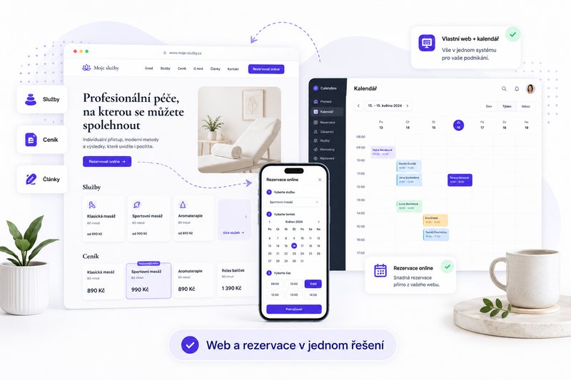 Web a rezervace v jednom